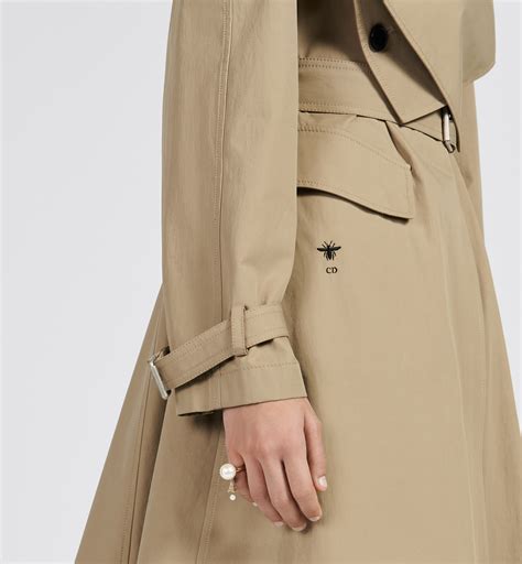 dior luster runway trench|Belted Trench Coat with Criss Cross Collar Beige Cotton .